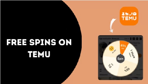 "User earning free spins on Temu app without sharing posts on social media platforms"